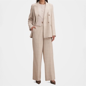Lottie Check Wide Leg Trousers