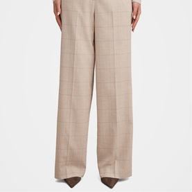 Lottie Check Wide Leg Trousers