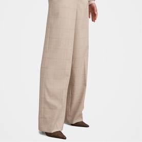 Lottie Check Wide Leg Trousers