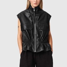 Flor Leather Gilet