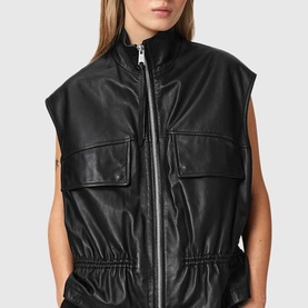 Flor Leather Gilet