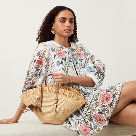 Isa Small Crocheted Fan Tote Bag