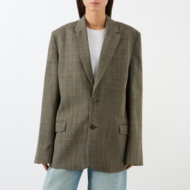 Giani Checked Single-Breasted Blazer
