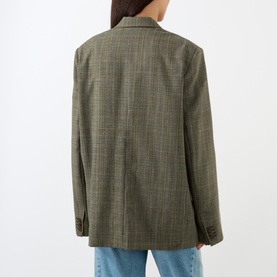 Giani Checked Single-Breasted Blazer