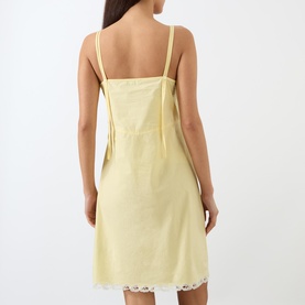Hillary Lace Trim Mini Dress