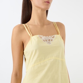 Hillary Lace Trim Mini Dress