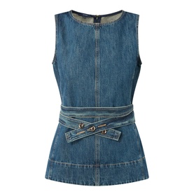Chance Belted Denim Top