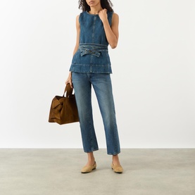 Chance Belted Denim Top
