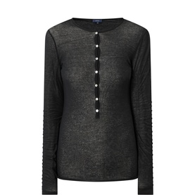 Isabella Fine Knit Henley Top