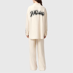 Olga Pinstriped Wide Leg Trousers