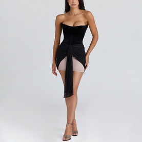 Clara Chiffon Mini Off The Shoulder Dress