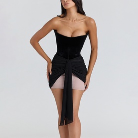 Clara Chiffon Mini Off The Shoulder Dress