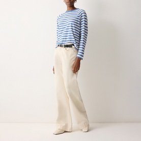 Striped Raglan Long-Sleeved Top