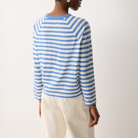 Striped Raglan Long-Sleeved Top