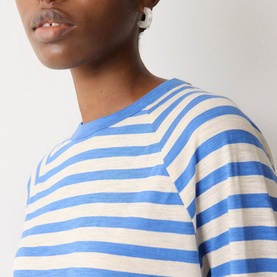 Striped Raglan Long-Sleeved Top