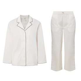 Contrast Piping Pyjama Set