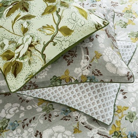 Eagle House Damask Duvet Set Seagrass