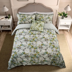 Eagle House Damask Duvet Set Seagrass