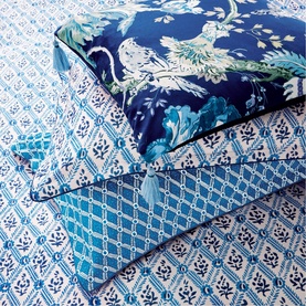 St Johns Trellis Duvet Set Blue