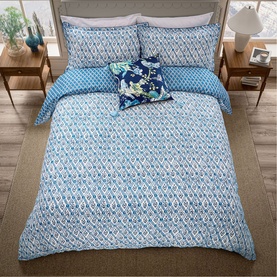 St Johns Trellis Duvet Set Blue