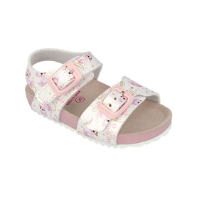 Metallic Printed Flat Sandals