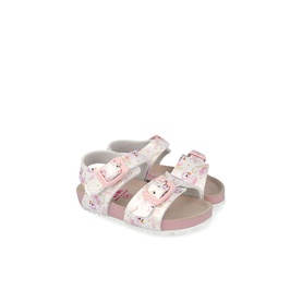Metallic Printed Flat Sandals