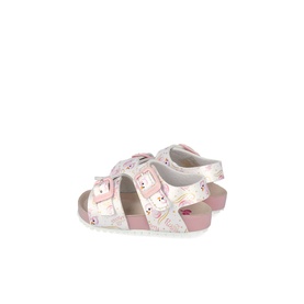 Metallic Printed Flat Sandals