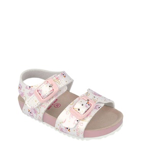 Metallic Printed Flat Sandals