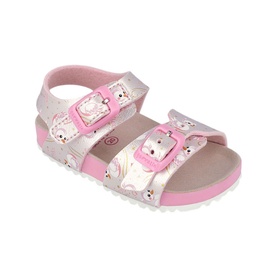 Metallic Printed Flat Sandals