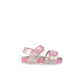 Metallic Printed Flat Sandals