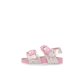 Metallic Printed Flat Sandals