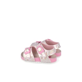 Metallic Printed Flat Sandals