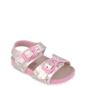 Metallic Printed Flat Sandals