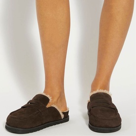 Goldys Faux Shearling Backless Mules