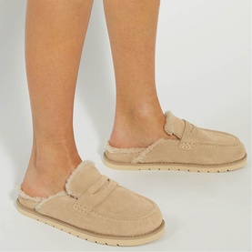 Goldys Faux Shearling Backless Mules