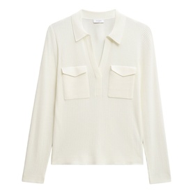 Meredith Ribbed Polo Sweater