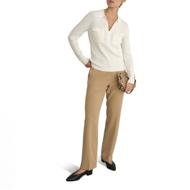 Meredith Ribbed Polo Sweater