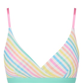 Stripe Crossover Bra