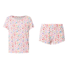 Floral Print Shorts Pyjama Set