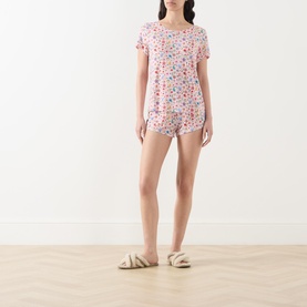 Floral Print Shorts Pyjama Set