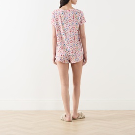 Floral Print Shorts Pyjama Set