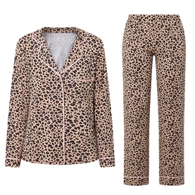 Leopard Piped Pyjama Set