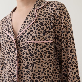 Leopard Piped Pyjama Set