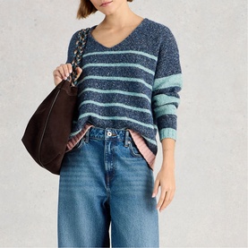 Tamara Striped Textured Sweater