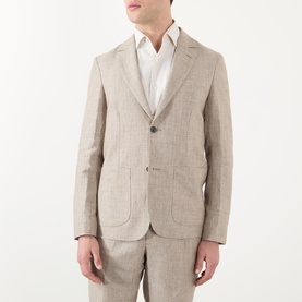Fintry Striped Linen Single-Breasted Blazer