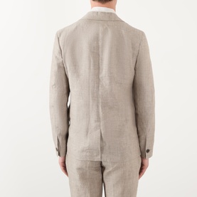 Fintry Striped Linen Single-Breasted Blazer