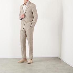 Alp Striped Linen Slim Tapered Trousers