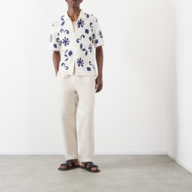 Porto Doodle Crochet Knit Shirt