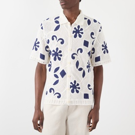 Porto Doodle Crochet Knit Shirt