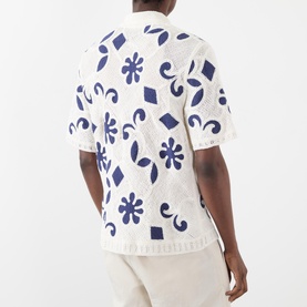 Porto Doodle Crochet Knit Shirt